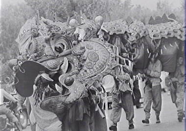 Negative - Bendigo Easter Fair 1962 - Chinese Dragon, Allan Doney, 1950 -1970