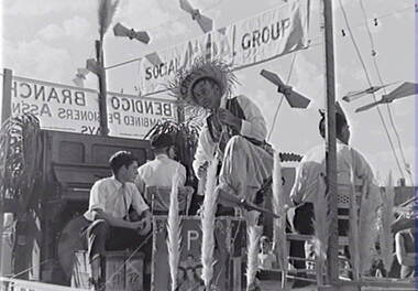 Negative - Bendigo Easter Fair 1962 - Float - Combined Pensioners Association, Allan Doney, 1950 -1970
