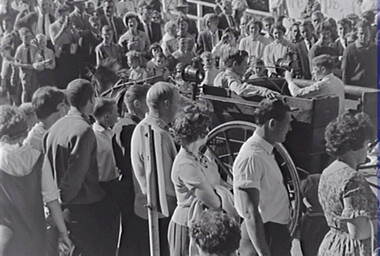 Negative - Bendigo Easter Fair 1963 - Float - Horse and Carriage, Allan Doney, 1950 -1970