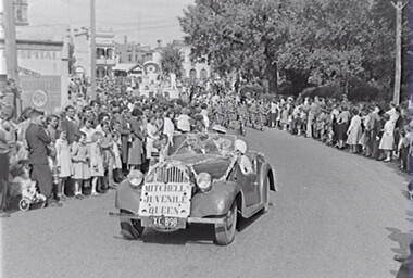 Negative - Bendigo Easter Fair 1960 - Mitchell Juvenile Queen, Allan Doney, 1950 -1970