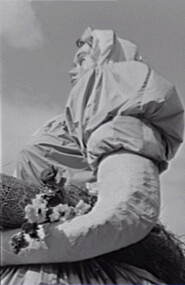 Negative - Bendigo Easter Fair 1960 - Parade - Giant Girl, Allan Doney, 1950 -1970