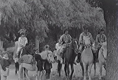 Negative - Bendigo Easter Fair 1962 - Chinese Section - Horses, Allan Doney, 1950 -1970