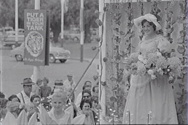 Negative - Bendigo Easter Fair 1964 - Float - Floral, Allan Doney, 1950 -1970