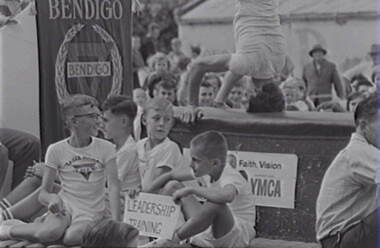 Negative - Bendigo Easter Fair 1964 - Float - YMCA, Allan Doney, 1950 -1970