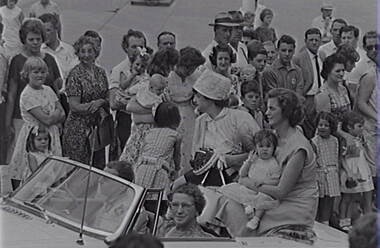 Negative - Bendigo Easter Fair 1964 - Ladies in Car, Allan Doney, 1950 -1970