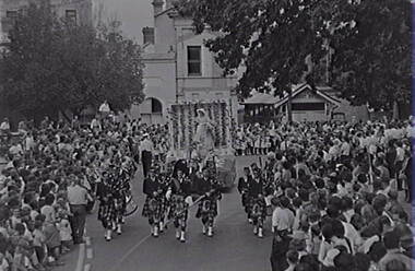 Negative - Bendigo Easter Fair 1964 - Marching Band, Allan Doney, 1950 -1970