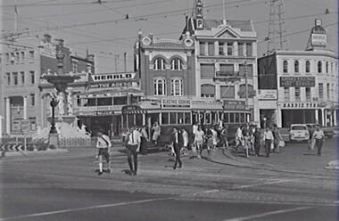Negative - Alexandra Fountain Bendigo - View Point - Tram, Allan Doney, 1950 -1970