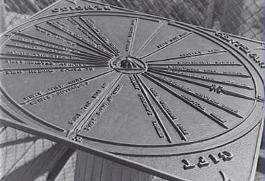 Negative - Bendigo Centenary Gift - Lookout Directional Plaque, Allan Doney, 1950 -1970