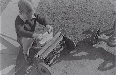 Negative - Hand Mower - Child, Allan Doney, 1950 -1970