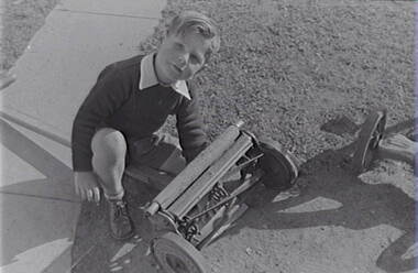 Negative - Hand Mower - Child, Allan Doney, 1950 -1970