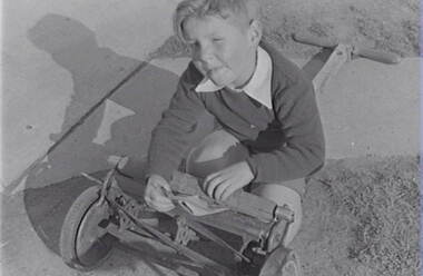 Negative - Hand Mower - Child, Allan Doney, 1950 -1970
