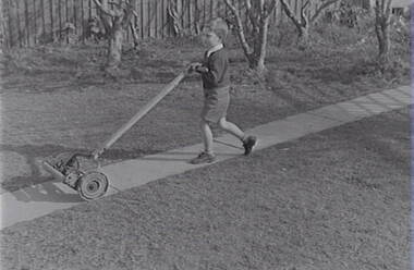 Negative - Hand Mower - Child, Allan Doney, 1950 -1970