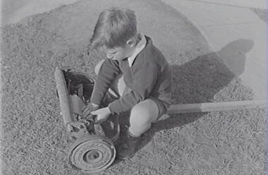 Negative - Hand Mower - Child, Allan Doney, 1950 -1970