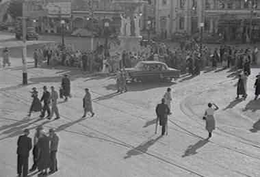 Negative - Queens Visit - Alexandra Fountain Bendigo, Allan Doney, 1950 -1970