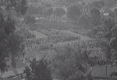 Negative - Queens Visit - Bendigo Queen Elizabeth Oval, Allan Doney, 1950 -1970