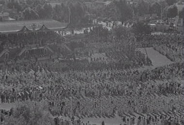 Negative - Queens Visit - Bendigo Queen Elizabeth Oval, Allan Doney, 1950 -1970