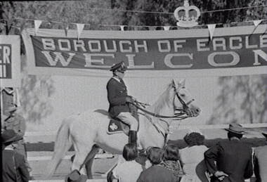 Negative - Queens Visit - Mounted Guards, Allan Doney, 1950 -1970