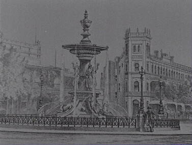 Negative - Alexandra Fountain Bendigo - City Family, Allan Doney, 1950 -1970