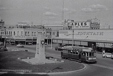 Negative - Cenotaph Bendigo - Fountain Plaza, Allan Doney, 1950 -1970