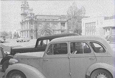 Negative - Hargreaves Street Bendigo - Civic Buildings - Town Hall, Allan Doney, 1950 -1970