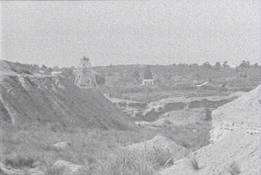 Negative - Happy Valley Bendigo Mining - Poppet Head, Allan Doney, 1950 -1970