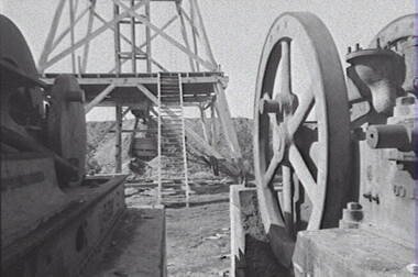 Negative - Happy Valley Bendigo Mining - Machinery - Poppet Head, Allan Doney, 1950 -1970
