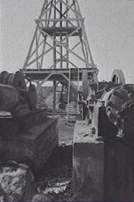 Negative - Happy Valley Bendigo Mining - Machinery - Poppet Head, Allan Doney, 1950 -1970