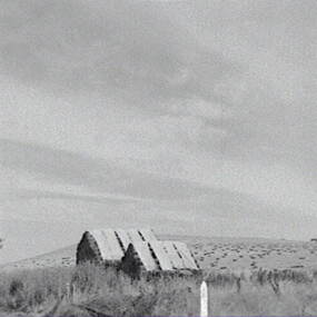 Negative - Rural Scene - Hay Stacks, Allan Doney, 1950 -1970