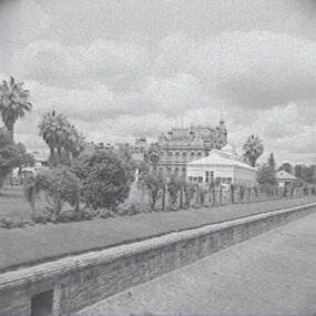 Negative - Bendigo Creek Bridge - Conservatory Gardens Bendigo - Law Courts Bendigo, Allan Doney, 1950 -1970