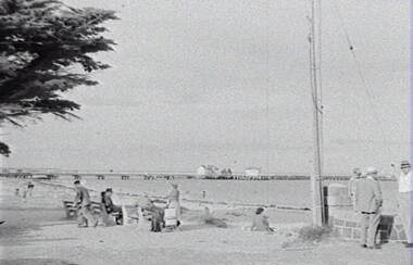 Negative - Anglesea - Lorne - Beach - Jetty - Buildings - People, Allan Doney, 1950 -1970