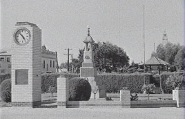Negative - Country Town - Street - Clock - Monument - Rotunda, Allan Doney, 1950 -1970