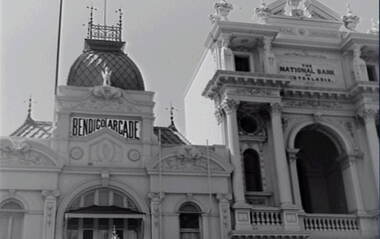 Negative - Bendigo Arcade - National Bank, Allan Doney, 1950 -1970