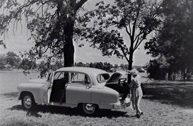Negative - Lake Weeroona Bendigo - Boat Shed - Doney Car, Allan Doney, 1950 -1970
