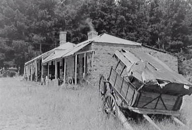 Negative - Malmsbury - Stone Cottage - Cart, Allan Doney, 1950 -1970