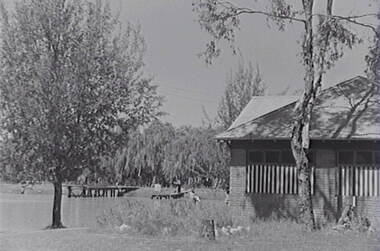 Negative - Boort - Lake - Building - Jetty, Allan Doney, 1950 -1970