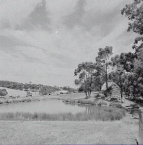 Negative - Rural Scene - Farm Dam - Haystack - House, Allan Doney, 1950 -1970