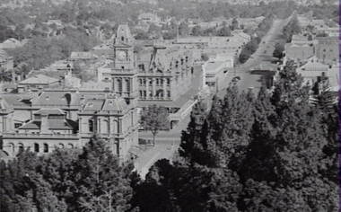 Negative - Bendigo Urban Scene - Post Office - Shamrock Hotel Bendigo, Allan Doney, 1950 -1970