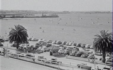 Negative - Geelong - Beach Front - Ships - Wharf - Ocean, Allan Doney, 1950 -1970