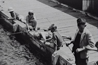 Negative - Port Arlington - Wharf - Fishing, Allan Doney, 1950 -1970
