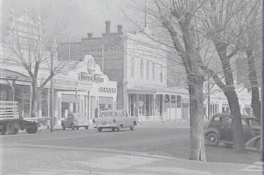 Negative - High Street Bendigo - Corner Forest Street Bendigo - Businesses, Allan Doney, 1950 -1970