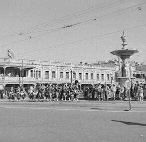 Negative - ANZAC Day Parade - Marching Band - Alexandra Fountain Bendigo, Allan Doney, 1950 -1970