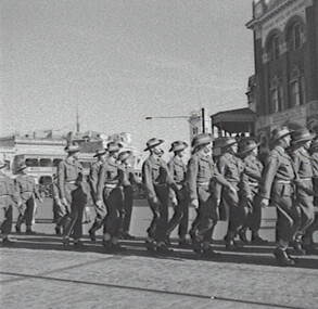 Negative - ANZAC Day Parade - View Point Bendigo, Allan Doney, 1950 -1970