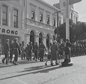 Negative - ANZAC Day Parade - View Street Bendigo, Allan Doney, 1950 -1970