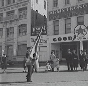 Negative - ANZAC Day Parade - View Point Bendigo, Allan Doney, 1950 -1970