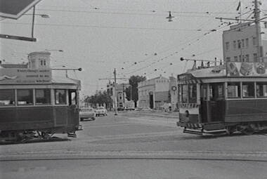 Negative - Trams - Charing Cross - High Street Bendigo, Allan Doney, 1950 -1970