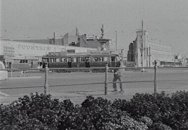 Negative - Tram - Fountain Plaza - City Family Hotel, Allan Doney, 1950 -1970