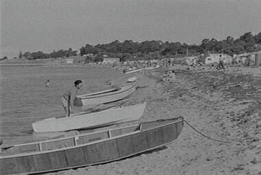 Negative - Port Arlington - Beach - Boats - People, Allan Doney, 1950 -1970