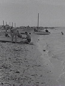 Negative - Port Arlington - Beach - Boats - People, Allan Doney, 1950 -1970