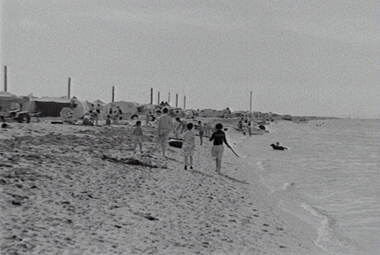 Negative - Port Arlington - Beach - Boats - People - Campsite, Allan Doney, 1950 -1970