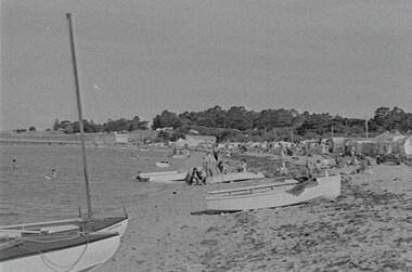 Negative - Port Arlington - Beach - Boats - People - Campsite, Allan Doney, 1950 -1970